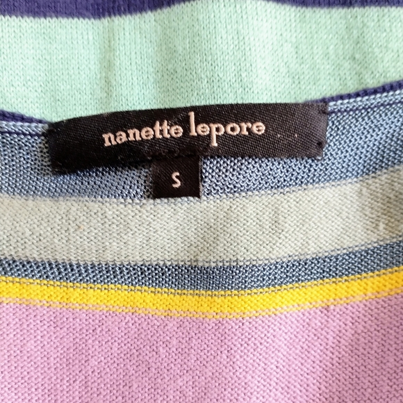 Nanette Lepore Issos Tambourine Mix-Stripe Maxi Dress Size Small Stripe Knit - Picture 6 of 8